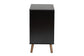 Richardson Mid-Century Transitional Two-Tone Black and Natural Brown Finished Wood 2-Drawer Storage Cabinet FredCo