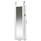 Richelle Modern and Contemporary White Finished Wood Hanging Jewelry Armoire with Mirror FredCo