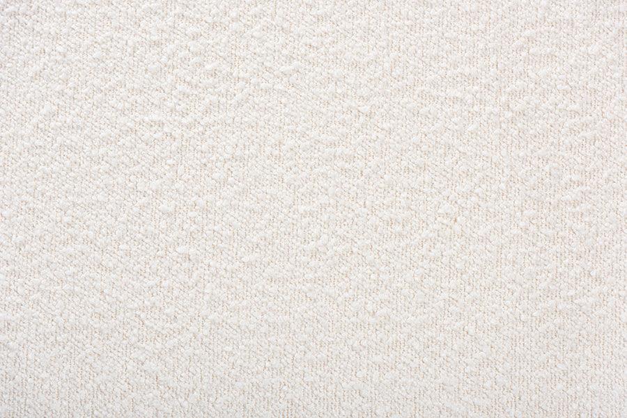 Rika Japandi Cream Boucle Fabric and Walnut Brown Finished Wood Bench FredCo