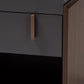 Rikke Modern and Contemporary Two-Tone Gray and Walnut Finished Wood 1-Drawer Nightstand FredCo