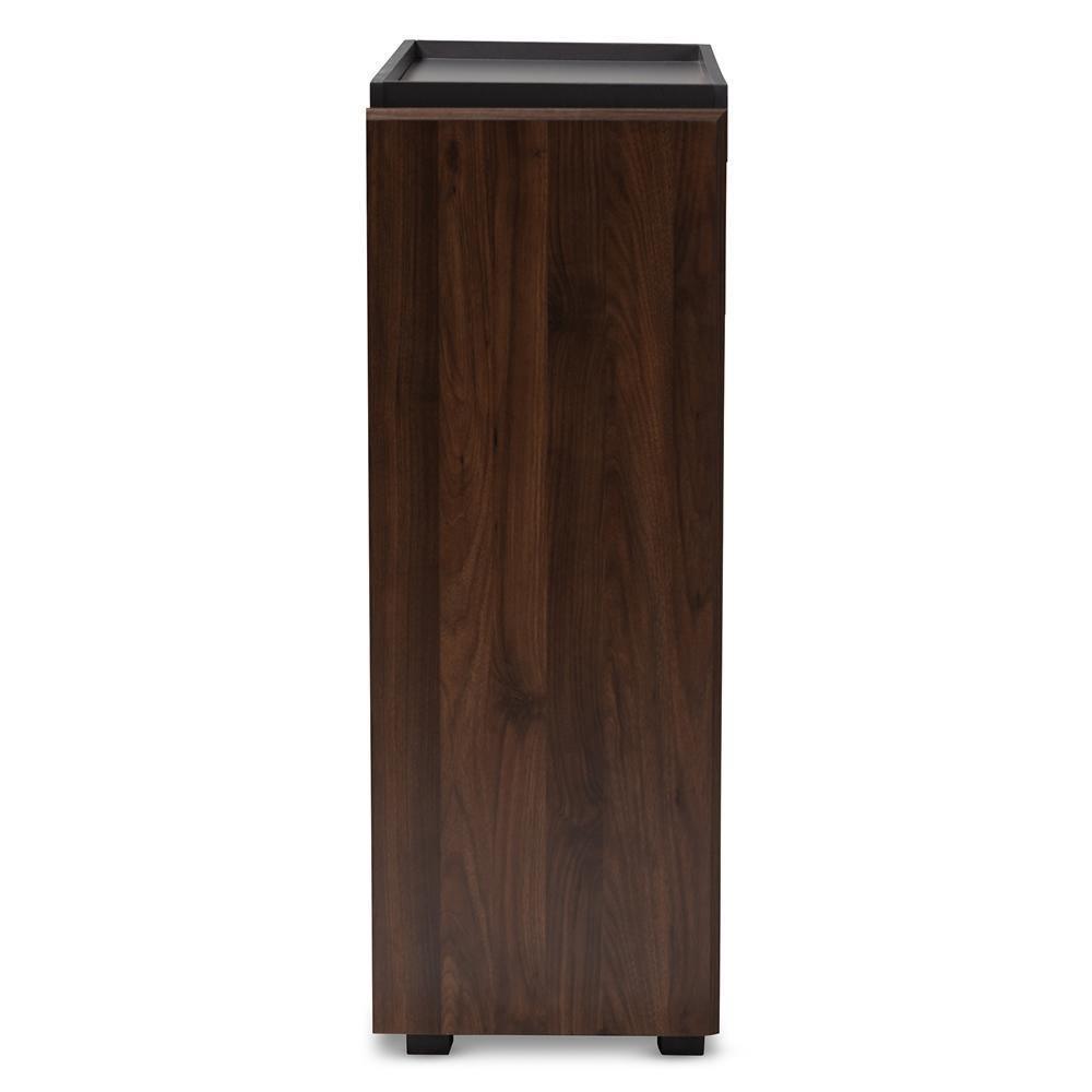 Rikke Modern and Contemporary Two-Tone Gray and Walnut Finished Wood 5-Drawer Chest FredCo