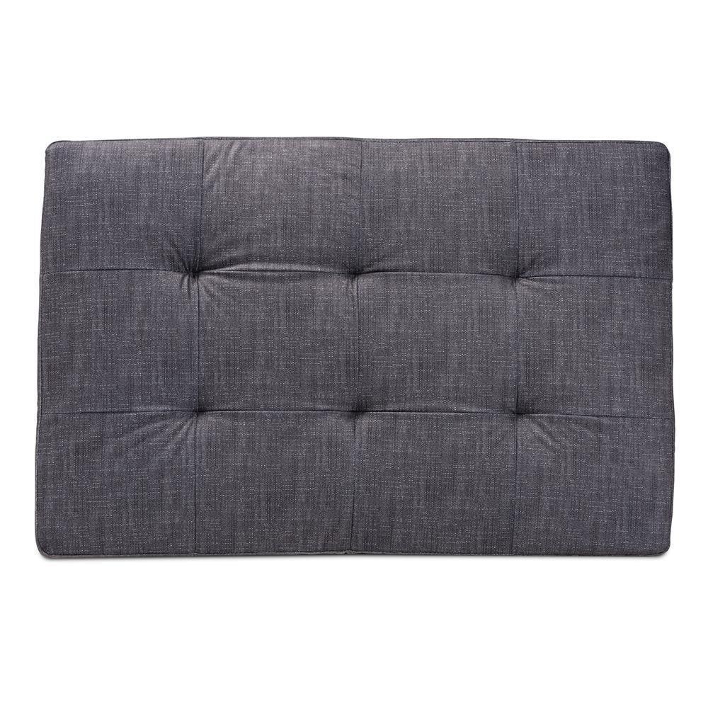 Riley Modern and Contemporary Grey Fabric Upholstered Ottoman FredCo