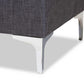 Riley Modern and Contemporary Grey Fabric Upholstered Ottoman FredCo