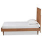Rin Mid-Century Modern Walnut Brown Finished Wood Twin Size Platform Bed FredCo