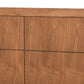 Rin Mid-Century Modern Walnut Brown Finished Wood Twin Size Platform Bed FredCo