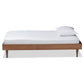 Rina Mid-Century Modern Ash Walnut Finished Wood Twin Size Platform Bed Frame FredCo