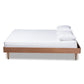 Rina Mid-Century Modern Ash Wanut Finished King Size Wood Bed Frame FredCo