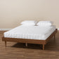 Rina Mid-Century Modern Ash Wanut Finished Queen Size Wood Bed Frame FredCo