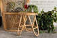 Rinjani Modern Bohemian Natural Brown Rattan End Table FredCo