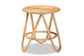 Rinjani Modern Bohemian Natural Brown Rattan End Table FredCo