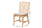 Rio Modern Bohemian Natural Brown Rattan Dining Chair FredCo