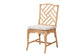 Rio Modern Bohemian Natural Brown Rattan Dining Chair FredCo