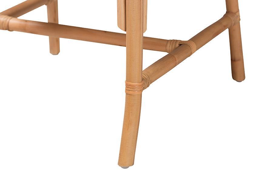 Rio Modern Bohemian Natural Brown Rattan Dining Chair FredCo
