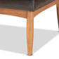 Riordan Mid-Century Modern Dark Brown Faux Leather Upholstered and Walnut Brown Finished Wood 5-Piece Dining Nook Set FredCo