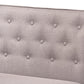 Riordan Mid-Century Modern Grey Fabric Upholstered and Walnut Brown Finished Wood 2-Piece Dining Nook Banquette Set FredCo