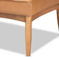 Riordan Mid-Century Modern Tan Faux Leather Upholstered and Walnut Brown Finished Wood 4-Piece Dining Nook Set FredCo