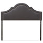 Rita Modern and Contemporary Dark Grey Fabric Upholstered King Size Headboard FredCo
