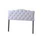 Rita Modern and Contemporary Full Size White Faux Leather Upholstered Button-tufted Scalloped Headboard FredCo