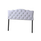 Rita Modern and Contemporary Full Size White Faux Leather Upholstered Button-tufted Scalloped Headboard FredCo