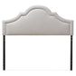 Rita Modern and Contemporary Greyish Beige Fabric Upholstered Queen Size Headboard FredCo