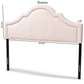 Rita Modern and Contemporary Light Pink Velvet Fabric Upholstered Full Size Headboard FredCo