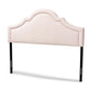 Rita Modern and Contemporary Light Pink Velvet Fabric Upholstered Queen Size Headboard FredCo
