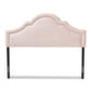 Rita Modern and Contemporary Light Pink Velvet Fabric Upholstered Queen Size Headboard FredCo