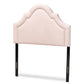 Rita Modern and Contemporary Light Pink Velvet Fabric Upholstered Twin Size Headboard FredCo