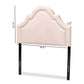 Rita Modern and Contemporary Light Pink Velvet Fabric Upholstered Twin Size Headboard FredCo