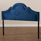 Rita Modern and Contemporary Navy Blue Velvet Fabric Upholstered Full Size Headboard FredCo