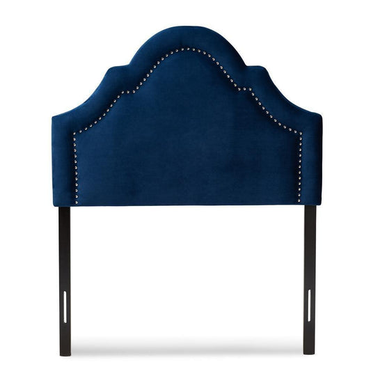 Rita Modern and Contemporary Navy Blue Velvet Fabric Upholstered Twin Size Headboard FredCo