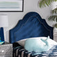 Rita Modern and Contemporary Navy Blue Velvet Fabric Upholstered Twin Size Headboard FredCo