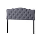 Rita Modern and Contemporary Queen Size Grey Fabric Upholstered Button-tufted Scalloped Headboard FredCo