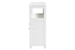 Rivera Modern and Contemporary White Finished Wood and Silver Metal 2-Door Bathroom Storage Cabinet FredCo