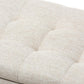 Roanoke Modern and Contemporary Beige Fabric Upholstered Grid-Tufting Storage Ottoman Bench FredCo
