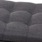Roanoke Modern and Contemporary Dark Grey Fabric Upholstered Grid-Tufting Storage Ottoman Bench FredCo