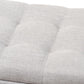 Roanoke Modern and Contemporary Grayish Beige Fabric Upholstered Grid-Tufting Storage Ottoman Bench FredCo