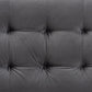 Roanoke Modern and Contemporary Grey Velvet Fabric Upholstered Grid-Tufted Storage Ottoman Bench FredCo