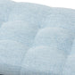 Roanoke Modern and Contemporary Light Blue Fabric Upholstered Grid-Tufting Storage Ottoman Bench FredCo