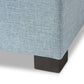 Roanoke Modern and Contemporary Light Blue Fabric Upholstered Grid-Tufting Storage Ottoman Bench FredCo