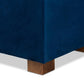 Roanoke Modern and Contemporary Navy Blue Velvet Fabric Upholstered Grid-Tufted Storage Ottoman Bench FredCo