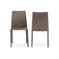Rockford Modern and Contemporary Taupe Bonded Leather Upholstered Dining Chair (Set of 2) FredCo