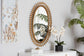 Rogier Modern Glam and Luxe Antique Goldleaf Metal Accent Wall Mirror FredCo