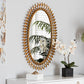 Rogier Modern Glam and Luxe Antique Goldleaf Metal Accent Wall Mirror FredCo