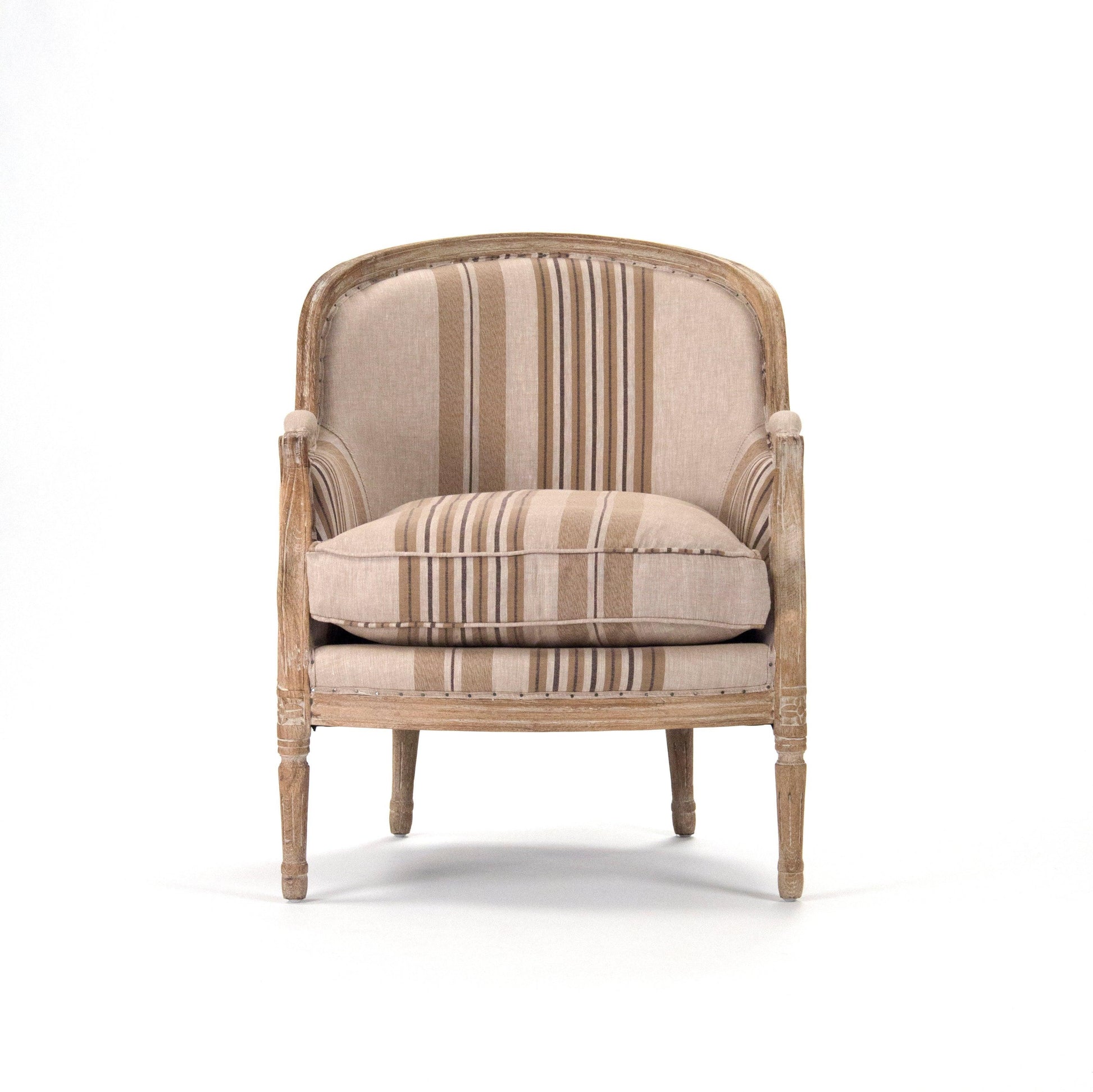 Roland Club Chair w/ Stripes CFH221 E272 H019/H010 FredCo