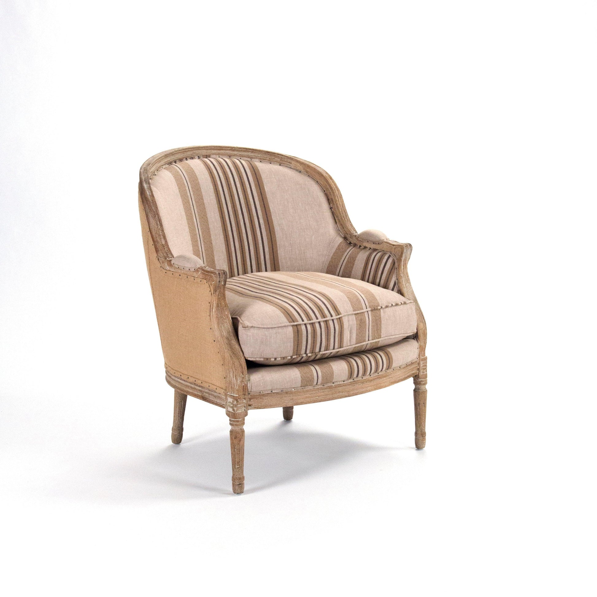 Roland Club Chair w/ Stripes CFH221 E272 H019/H010 FredCo