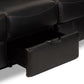 Roland Modern and Contemporary Black Faux Leather 2-Piece Sectional with Recliner and Storage Chaise FredCo