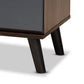 Roldan Modern and Contemporary Two-Tone Walnut and Grey Finished Wood 3-Drawer Bedroom Chest FredCo