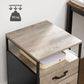 Rolling File Cabinet Greige and Black FredCo