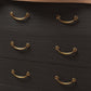 Romilly Country Cottage Farmhouse Black and Oak-Finished Wood 5-Drawer Chest FredCo